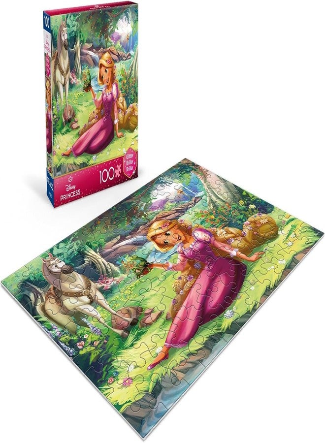 Ceaco - Disney - Princess Trio - Rapunzel and Pascal - Glitter Puzzle - 100 Piece Jigsaw Puzzle - Image 4